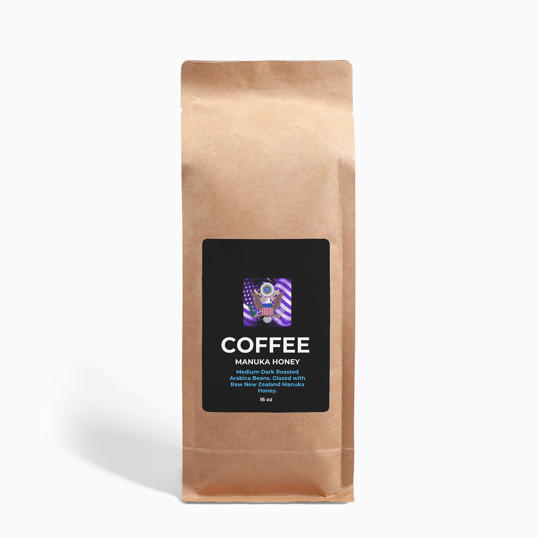 Constitutes - Manuka Honey Coffee 16 oz. Medium-Dark Roasted Arabica Beans Glazed in Authentic Manuka Honey From New Zealand.