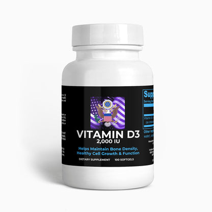 Constitutes - Vitamin D3 2,000 IU. 100 Softgels. Enhance Crucial Growth & Development of Bones, Teeth, Muscles, Energy, & Cognition. 