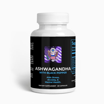 Constitutes - Ashwagandha with Black Pepper. 60 Capsules. A Powerful, Natural Adaptogen that Supports Calmness of Cortisol, Stress, & Anxiety.