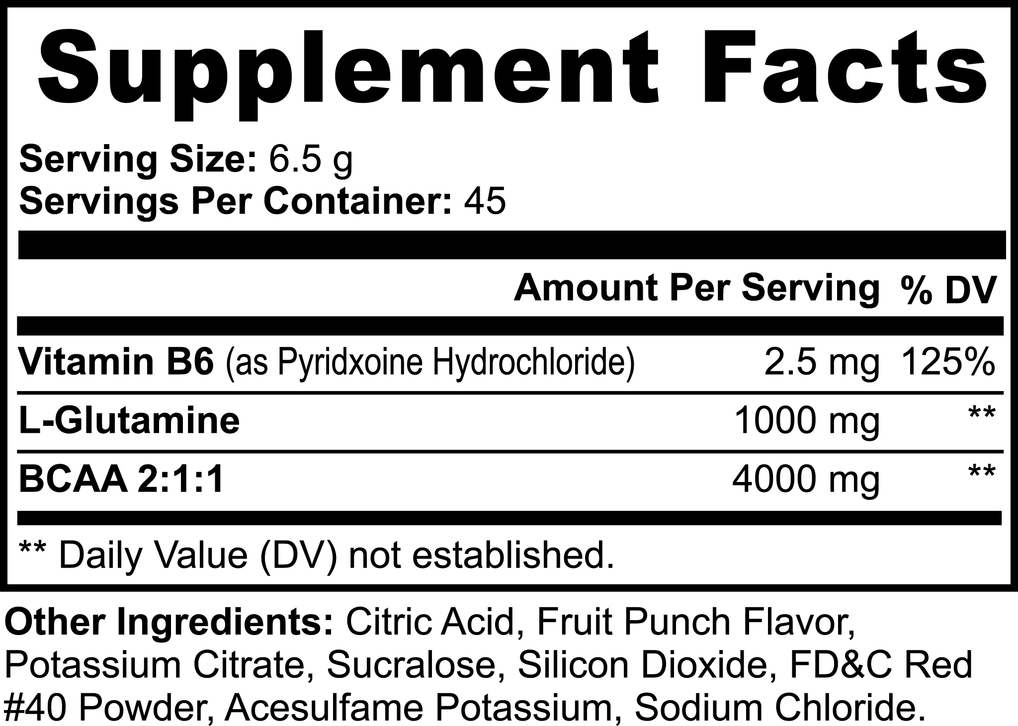 Constitutes - Branch Chain Amino Acids. Fruit Punch. Supplement Label. A Powerful Blend of Branch Chain Amino Acids with Glutamine to Enhance Lean Muscle, Fuel Your Workouts, & Aid in Recovery.