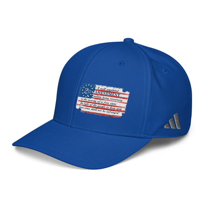 Constitutes - 2A Flag Political Cap. Royal Blue. Shall Not Be Infringed.