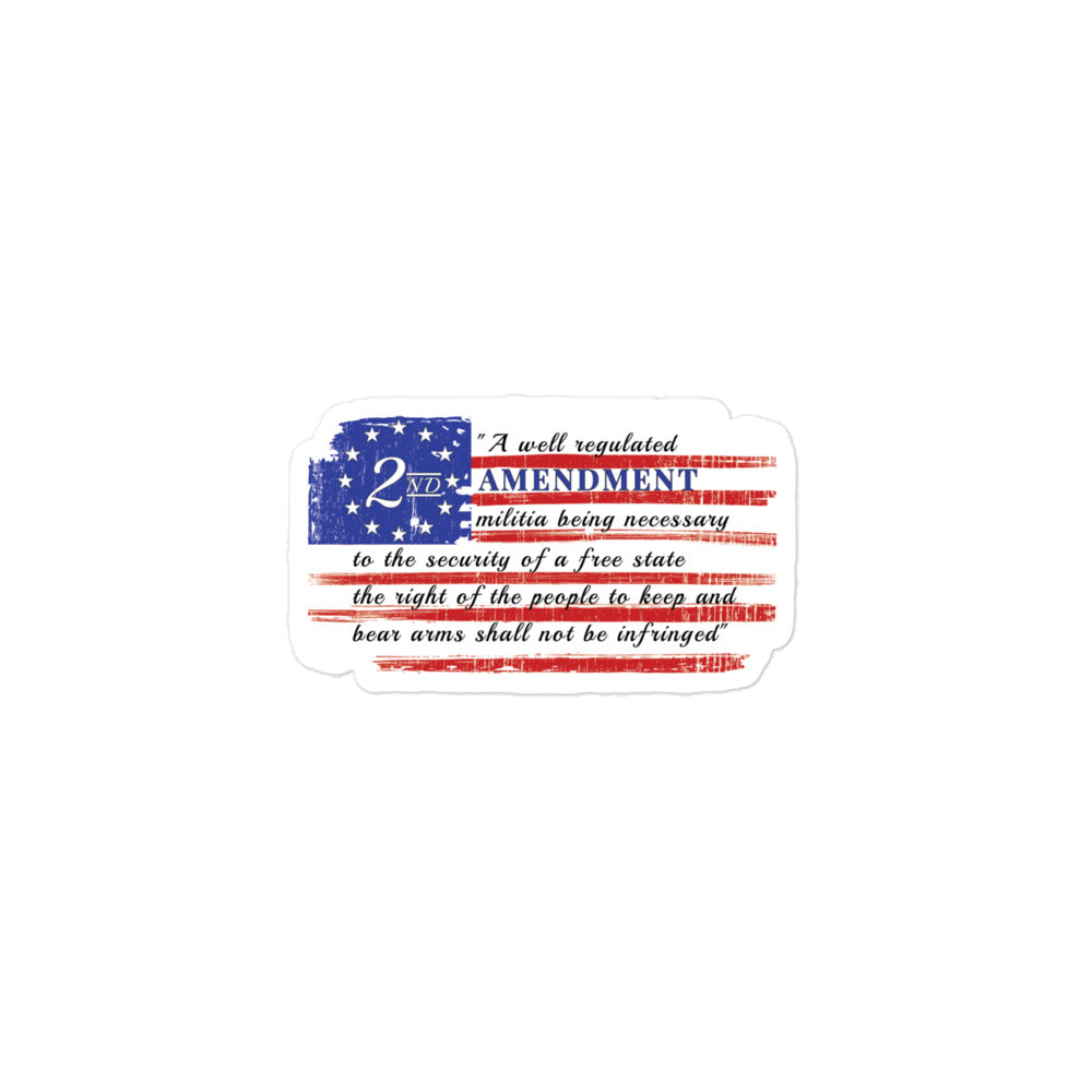 Constitutes - 2A Flag Political Sticker. Shall Not Be Infringed. 