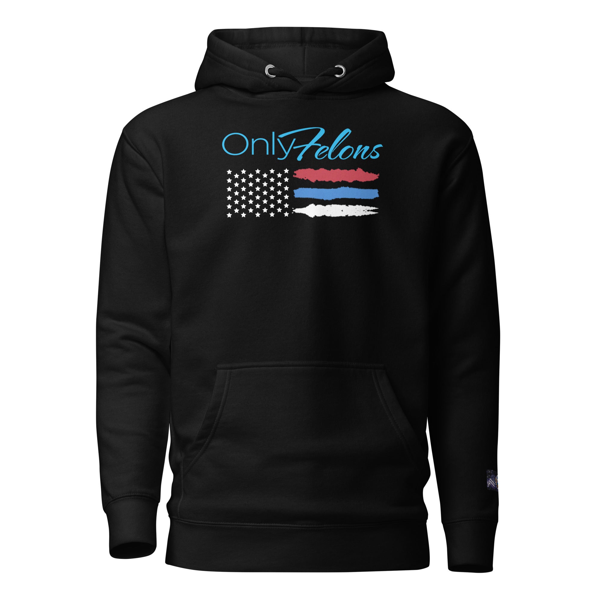 Constitutes - OnlyFelons Political Hoodie. Jet Black. Convicted Felon. OutLaw. Anti-Establishment.