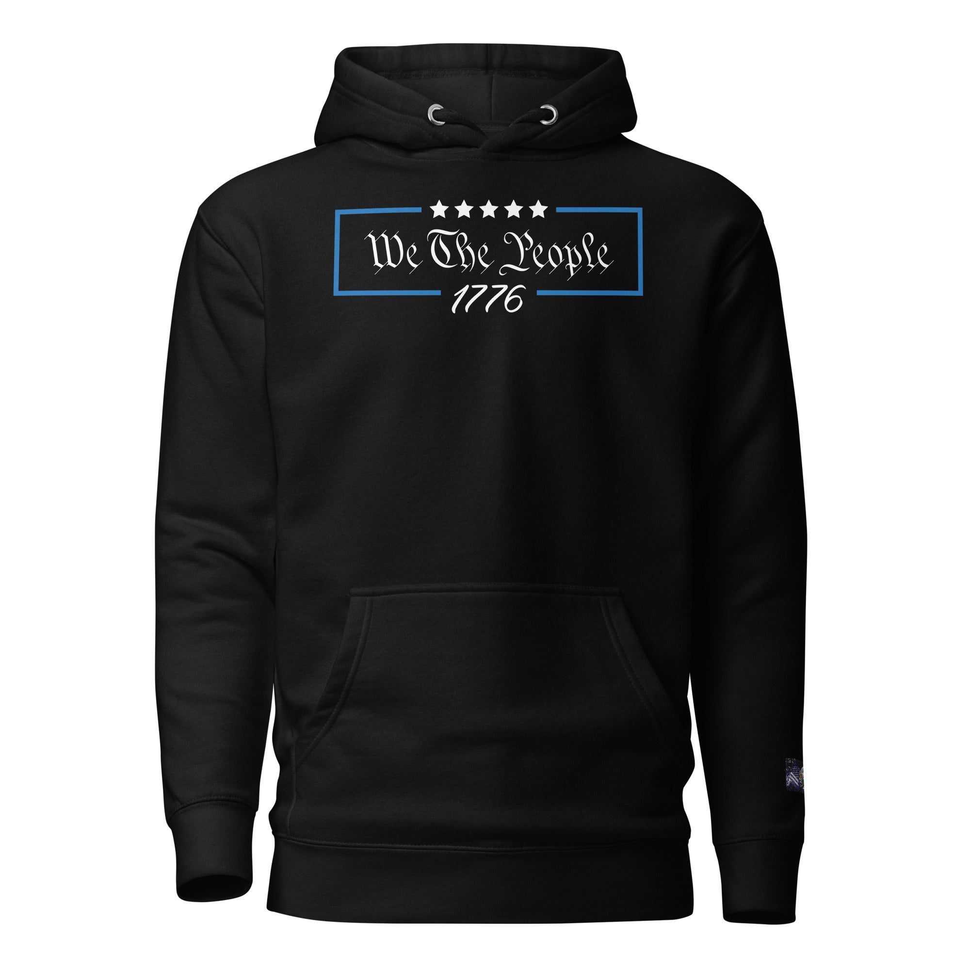 Constitutes - We The People 1776 Political Hoodie. Jet Black. Individual Rights. Law & Order. Meritocracy.