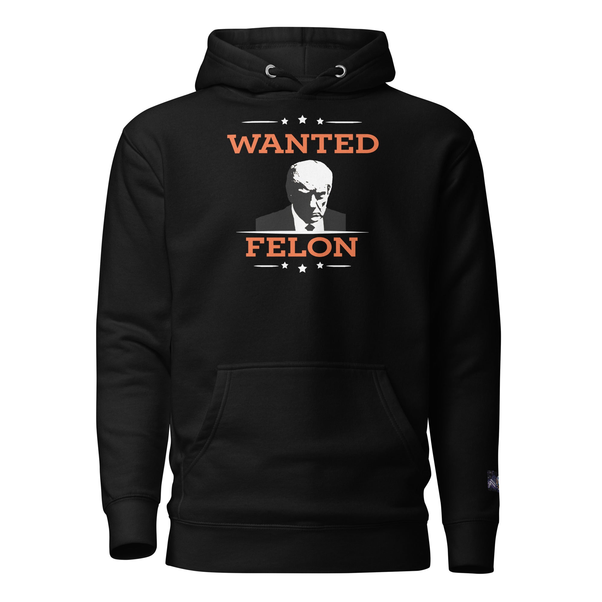 Constitutes - Wanted Felon Political Hoodie. Jet Black. Convicted Felon. OutLaw. Anti-Establishment.