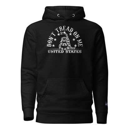 Constitutes - Don’t Tread On Me Political Hoodie. Jet Black. Give Me Liberty or Give Me Death.