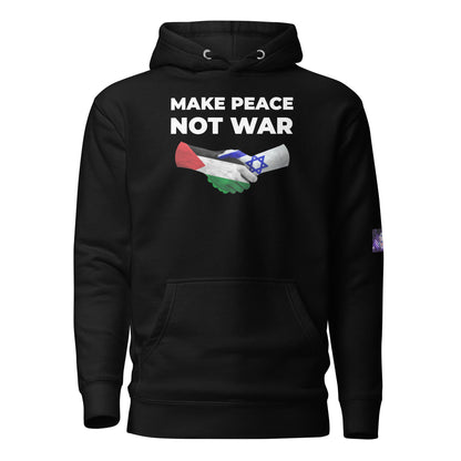 Constitutes - Make Peace Not War Political Hoodie. Jet Black. Through Diplomacy, Peace can be achieved.