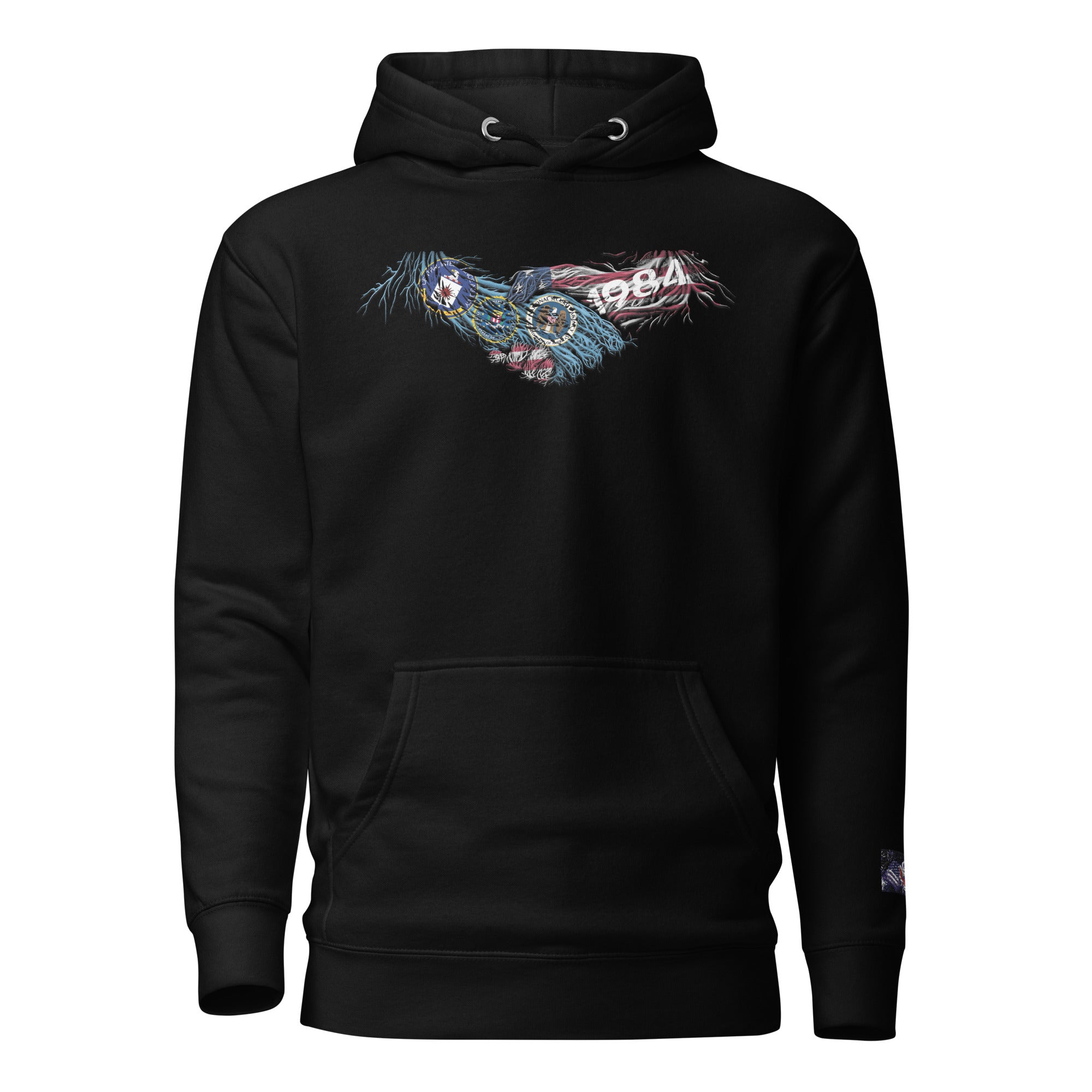 Constitutes - Deep State Political Hoodie. Jet Black. Administrative State. Forever Bureaucracy. The Establishment.