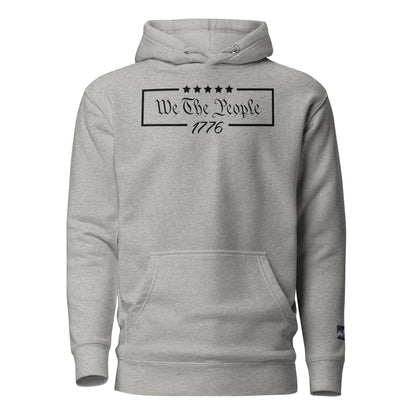 Constitutes - We The People 1776 Political Hoodie. Sterling Gray. Individual Rights. Law & Order. Meritocracy.