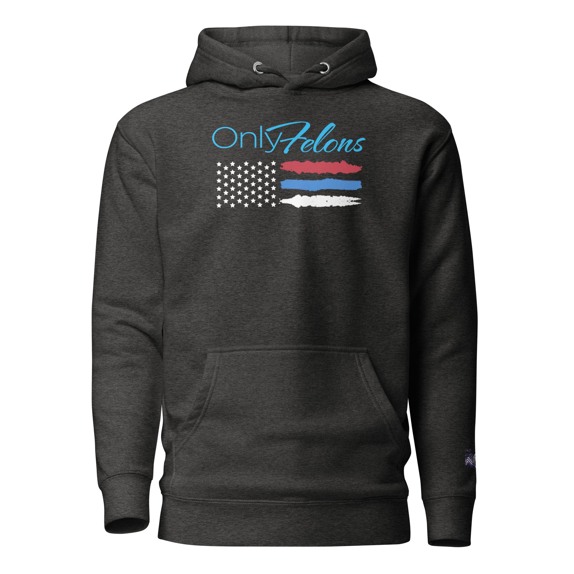 Constitutes - OnlyFelons Political Hoodie. Charcoal. Convicted Felon. OutLaw. Anti-Establishment.