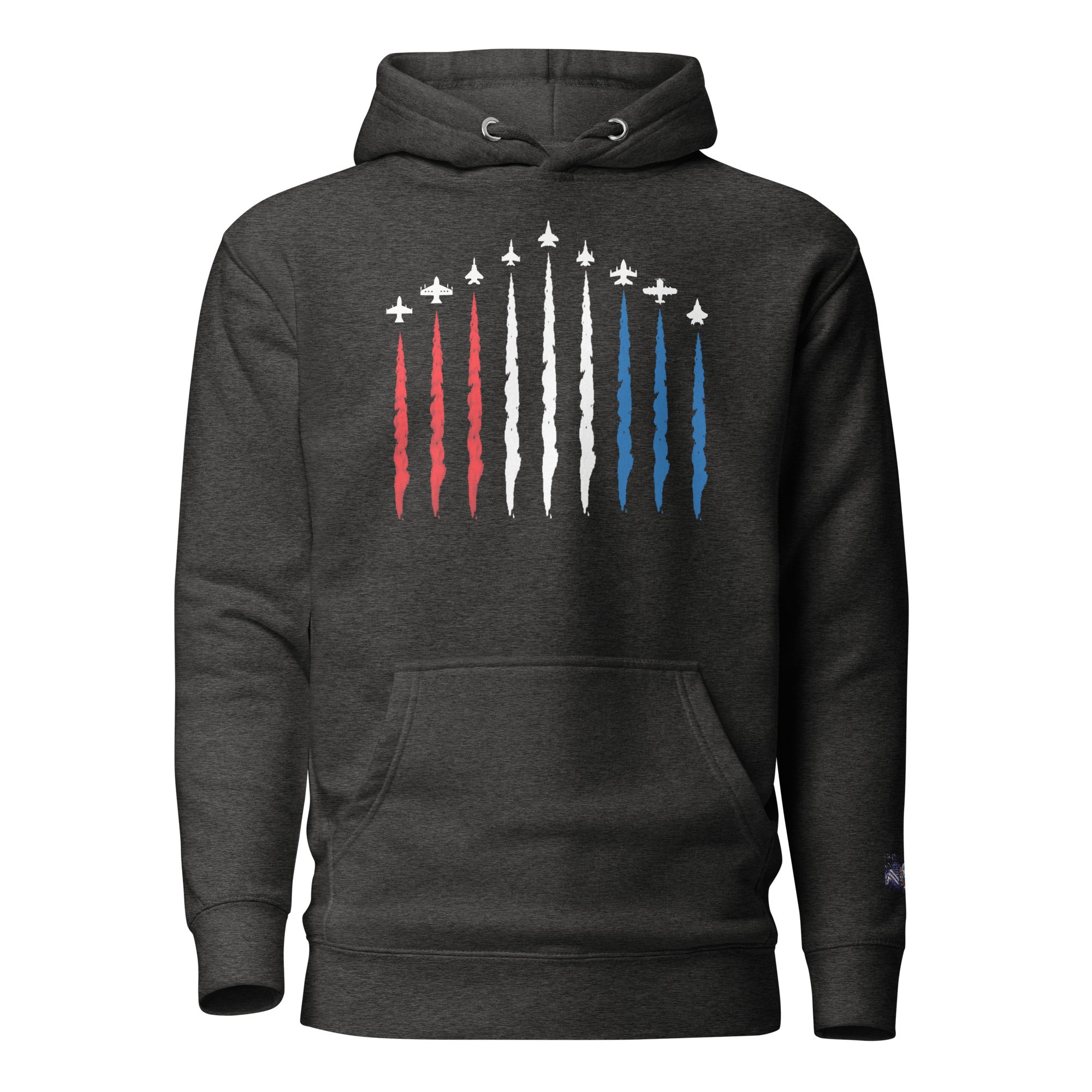 Constitutes - Air Force Political Hoodie. Charcoal. Air Superiority. Team Superiority. Moral Superiority.