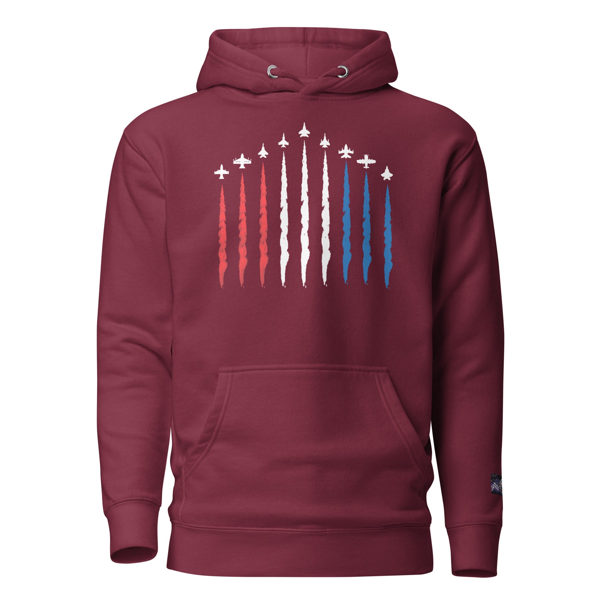 Constitutes - Air Force Political Hoodie. Maroon. Air Superiority. Team Superiority. Moral Superiority.