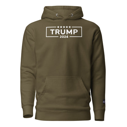 Constitutes - 2024 Trump Political Hoodie. Military Green. Convicted Felon. OutLaw. Anti-Establishment.