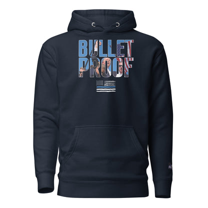 Constitutes - Bullet Proof Political Hoodie. Midnight Navy. Unstoppable. Invincible. Divine Intervention.