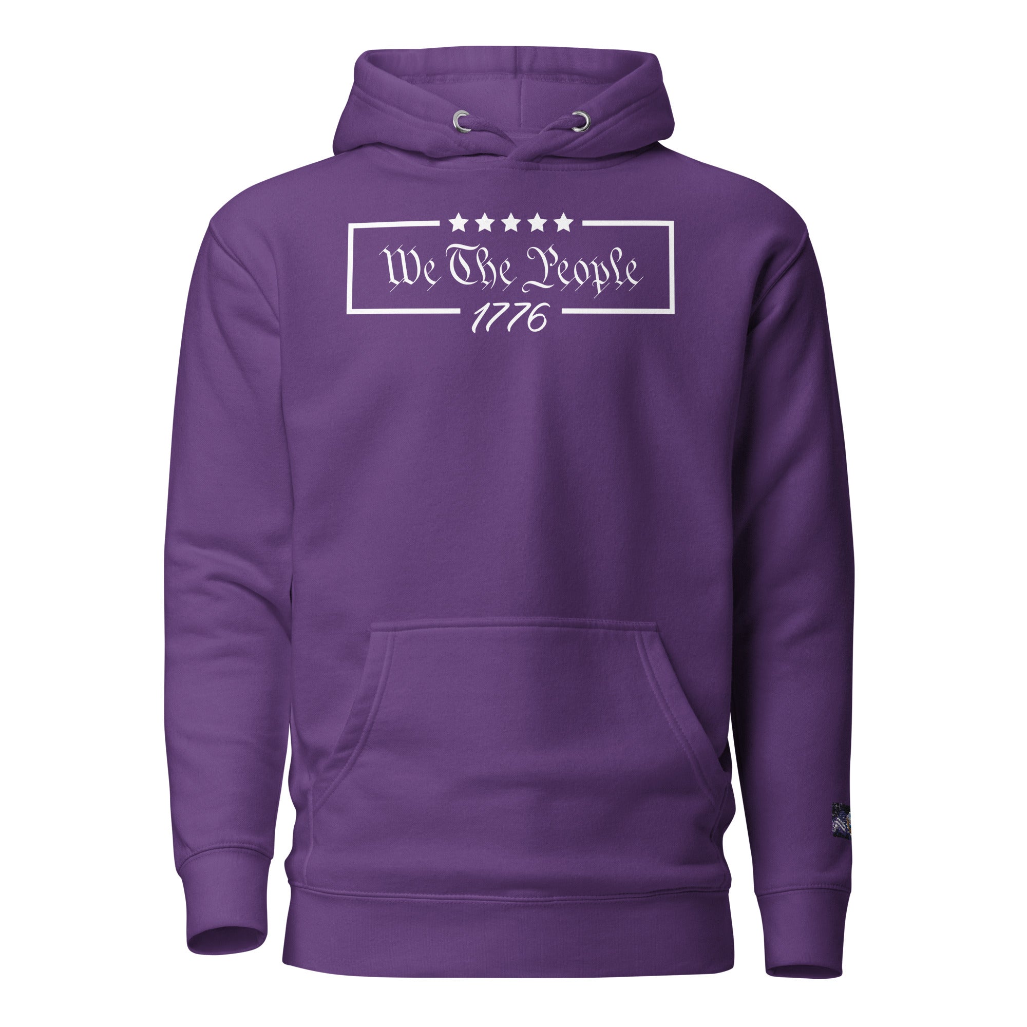 Constitutes - We The People 1776 Political Hoodie. Purple. Individual Rights. Law & Order. Meritocracy.