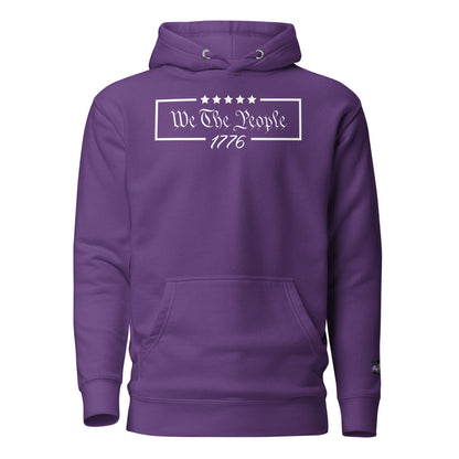 Constitutes - We The People 1776 Political Hoodie. Purple. Individual Rights. Law & Order. Meritocracy.