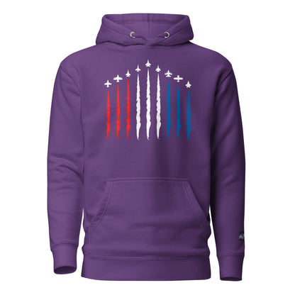 Constitutes - Air Force Political Hoodie. Purple. Air Superiority. Team Superiority. Moral Superiority.