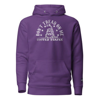 Constitutes - Don’t Tread On Me Political Hoodie. Purple. Give Me Liberty or Give Me Death.