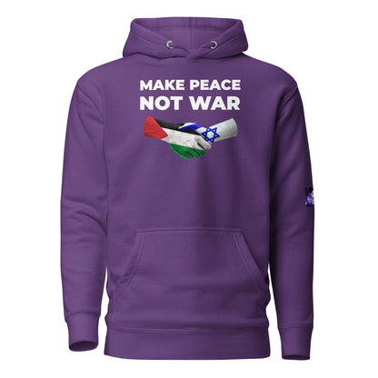 Constitutes - Make Peace Not War Political Hoodie. Purple. Through Diplomacy, Peace can be achieved.