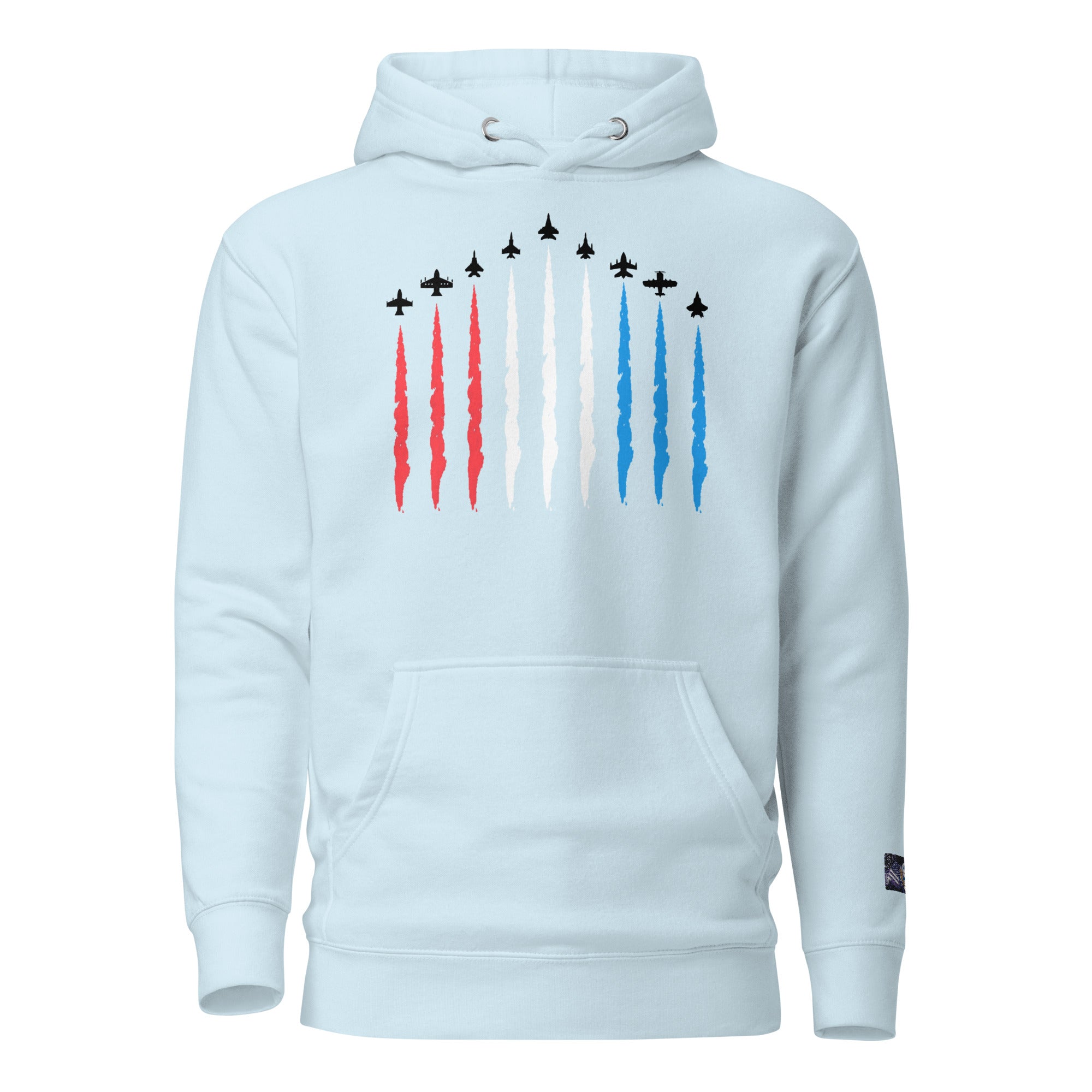 Constitutes - Air Force Political Hoodie. Sky Blue. Air Superiority. Team Superiority. Moral Superiority.