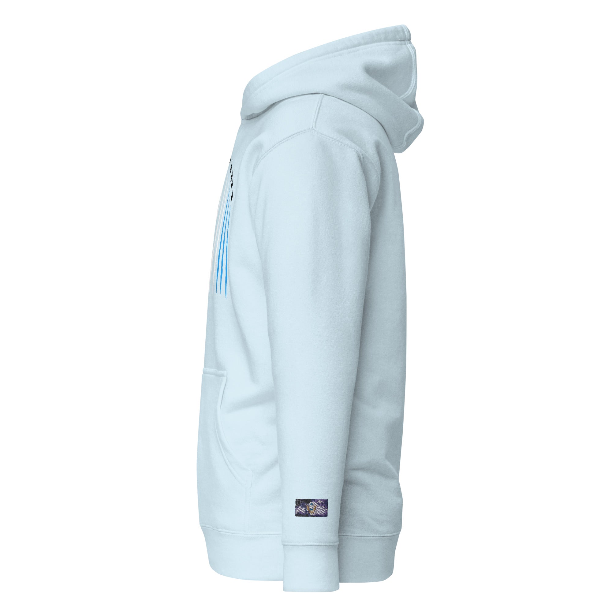 Constitutes - Air Force Political Hoodie. Sky Blue. Air Superiority. Team Superiority. Moral Superiority.