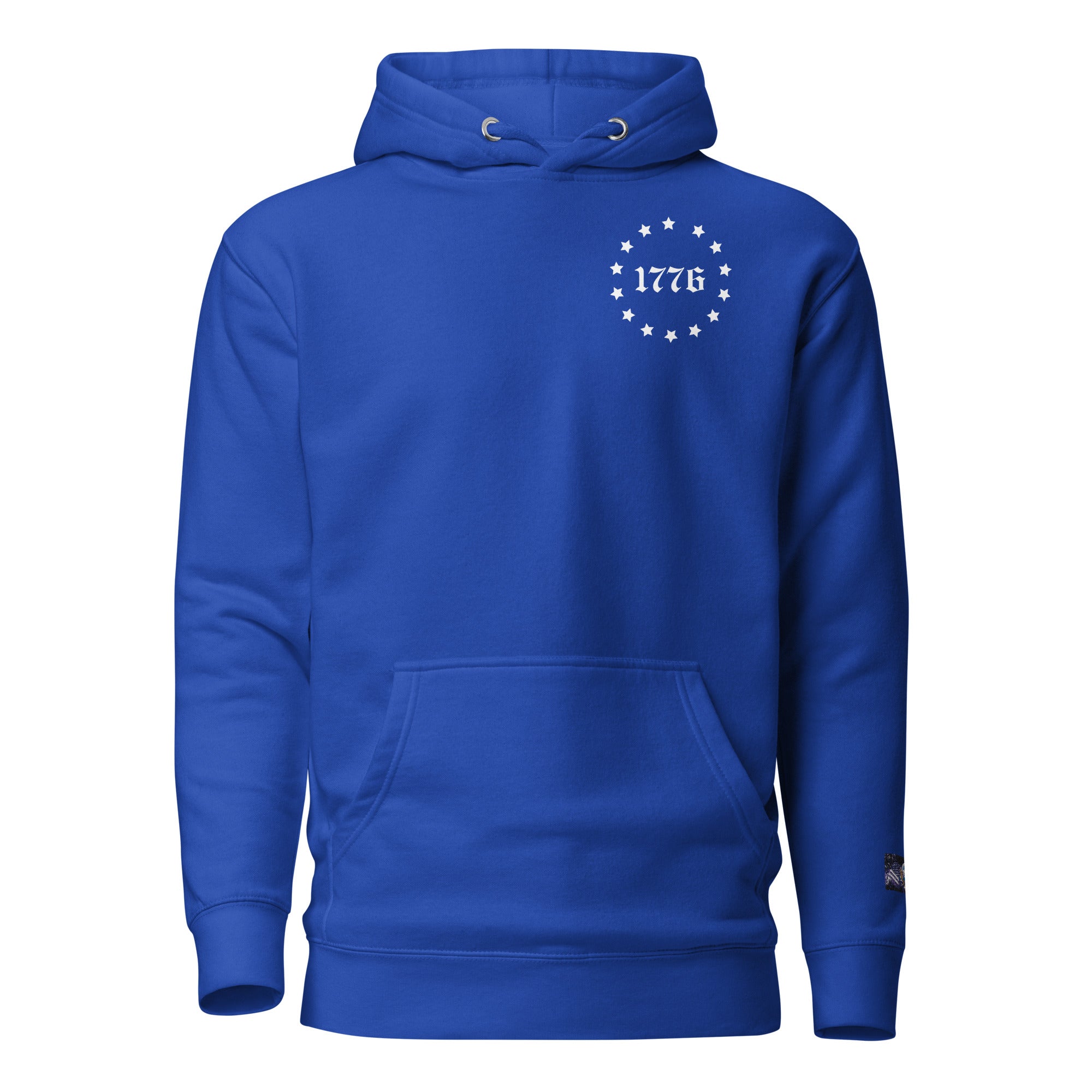 Constitutes - 1776 Political Hoodie. Royal Blue. Sic Semper Tyrannis.