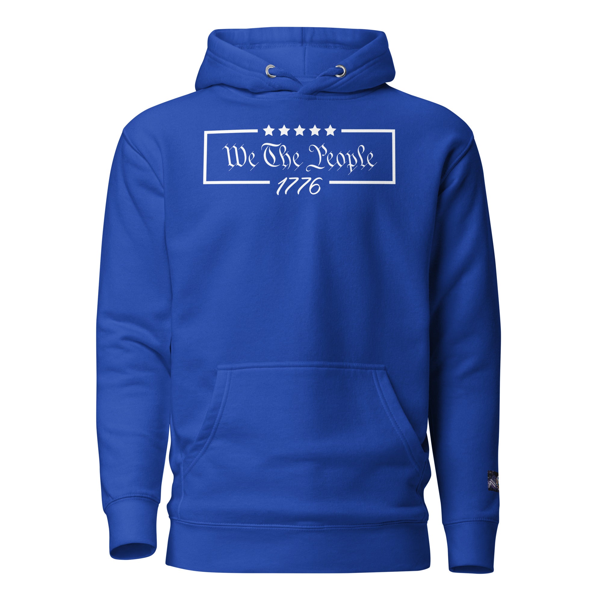 Constitutes - We The People 1776 Political Hoodie. Royal Blue. Individual Rights. Law & Order. Meritocracy.