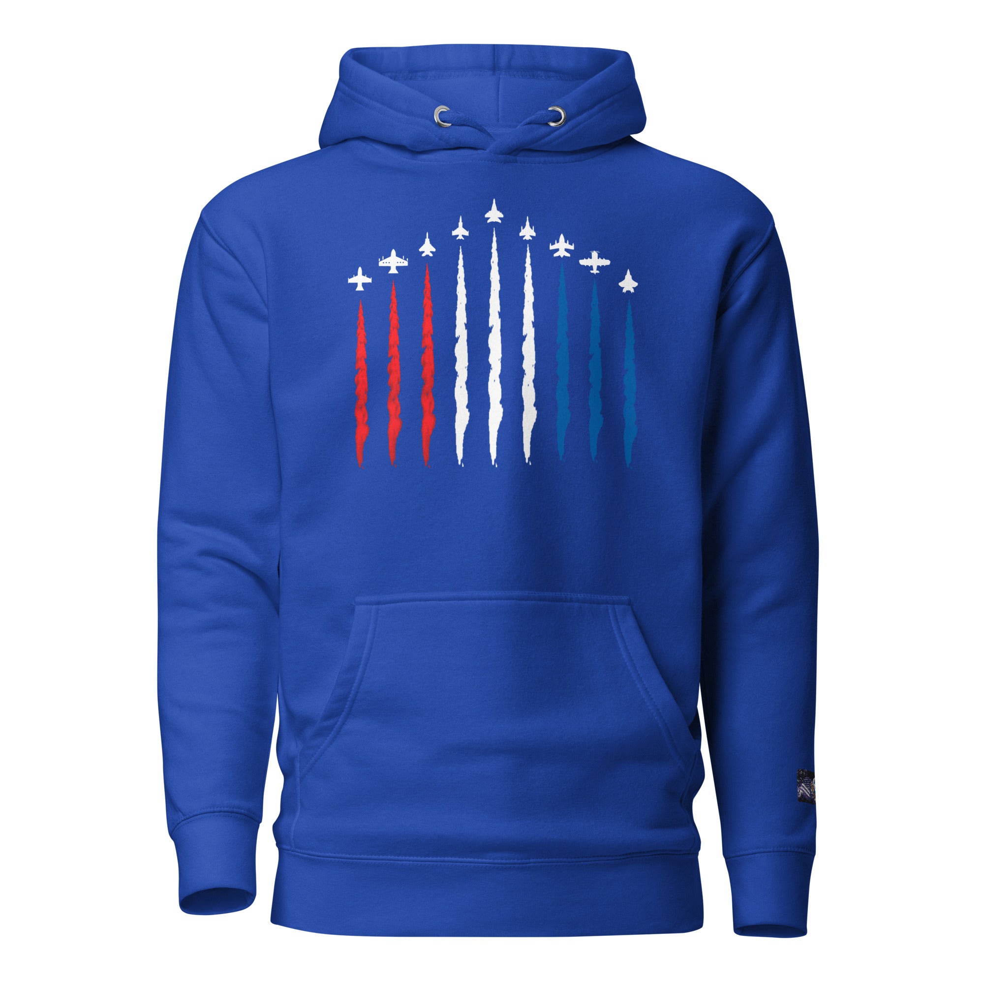 Constitutes - Air Force Political Hoodie. Royal Blue. Air Superiority. Team Superiority. Moral Superiority.