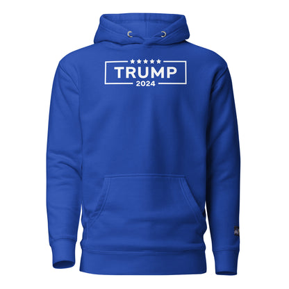 Constitutes - 2024 Trump Political Hoodie. Royal Blue. Convicted Felon. OutLaw. Anti-Establishment.