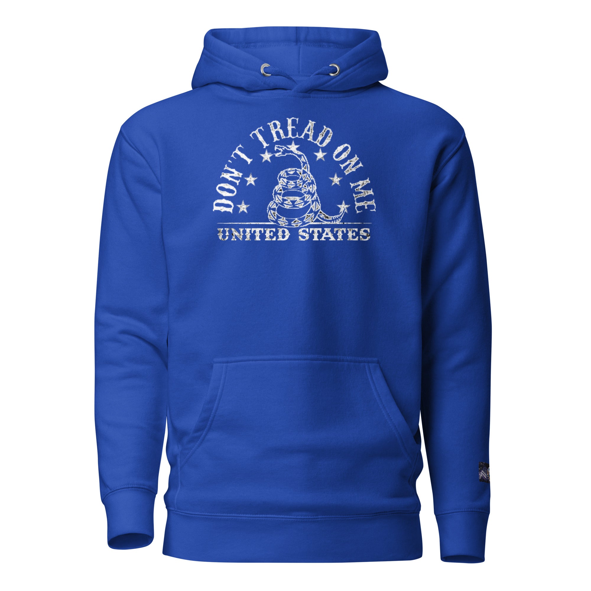 Constitutes - Don’t Tread On Me Political Hoodie. Royal Blue. Give Me Liberty or Give Me Death.