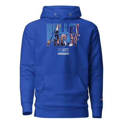 Constitutes - Bullet Proof Political Hoodie. Royal Blue. Unstoppable. Invincible. Divine Intervention.