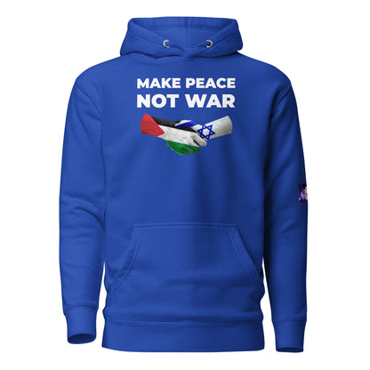 Constitutes - Make Peace Not War Political Hoodie. Royal Blue. Through Diplomacy, Peace can be achieved.