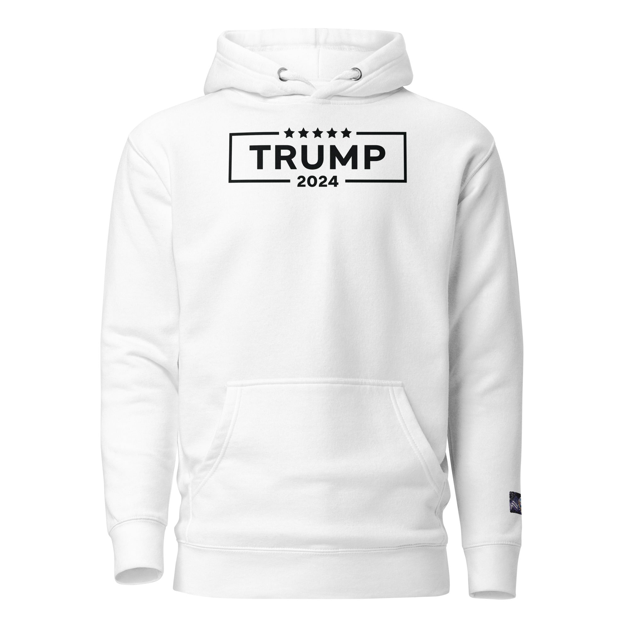 Constitutes - 2024 Trump Political Hoodie. White. Convicted Felon. OutLaw. Anti-Establishment.