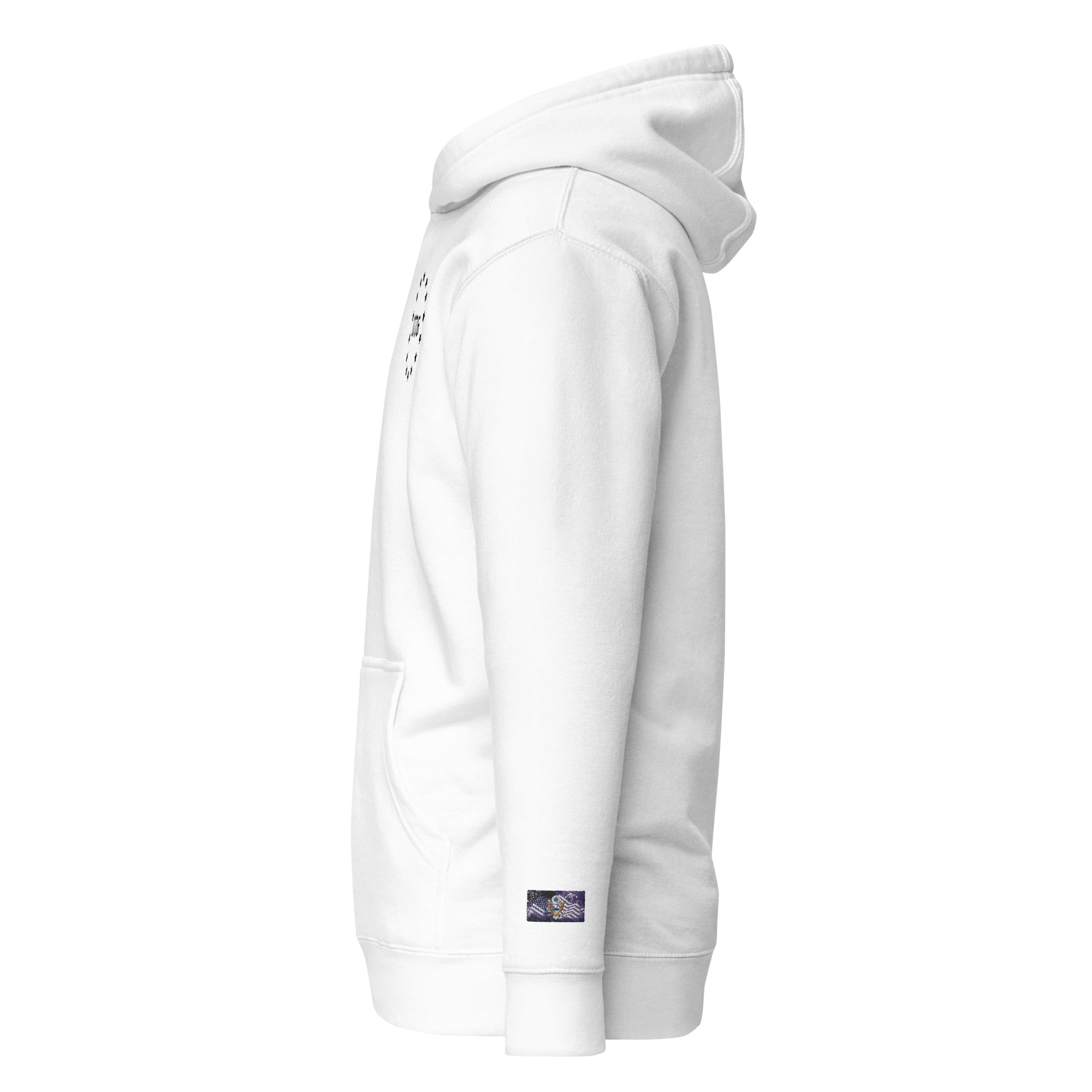 Constitutes - 1776 Political Hoodie. White. Sic Semper Tyrannis.