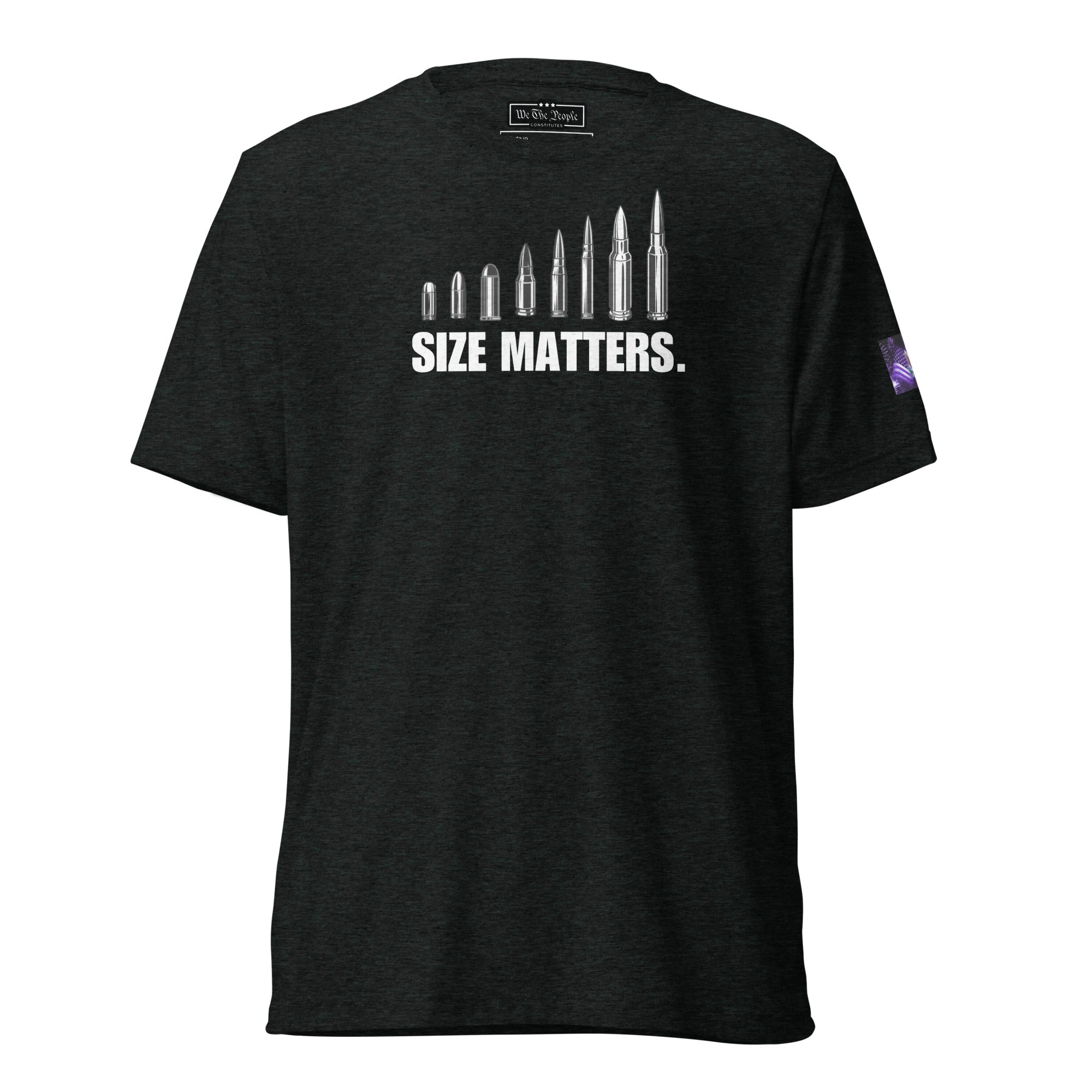 Constitutes - Size Matters Political Shirt. Charcoal. The Bigger, The Better.