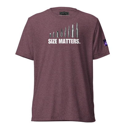 Constitutes - Size Matters Political Shirt. Maroon. The Bigger, The Better.