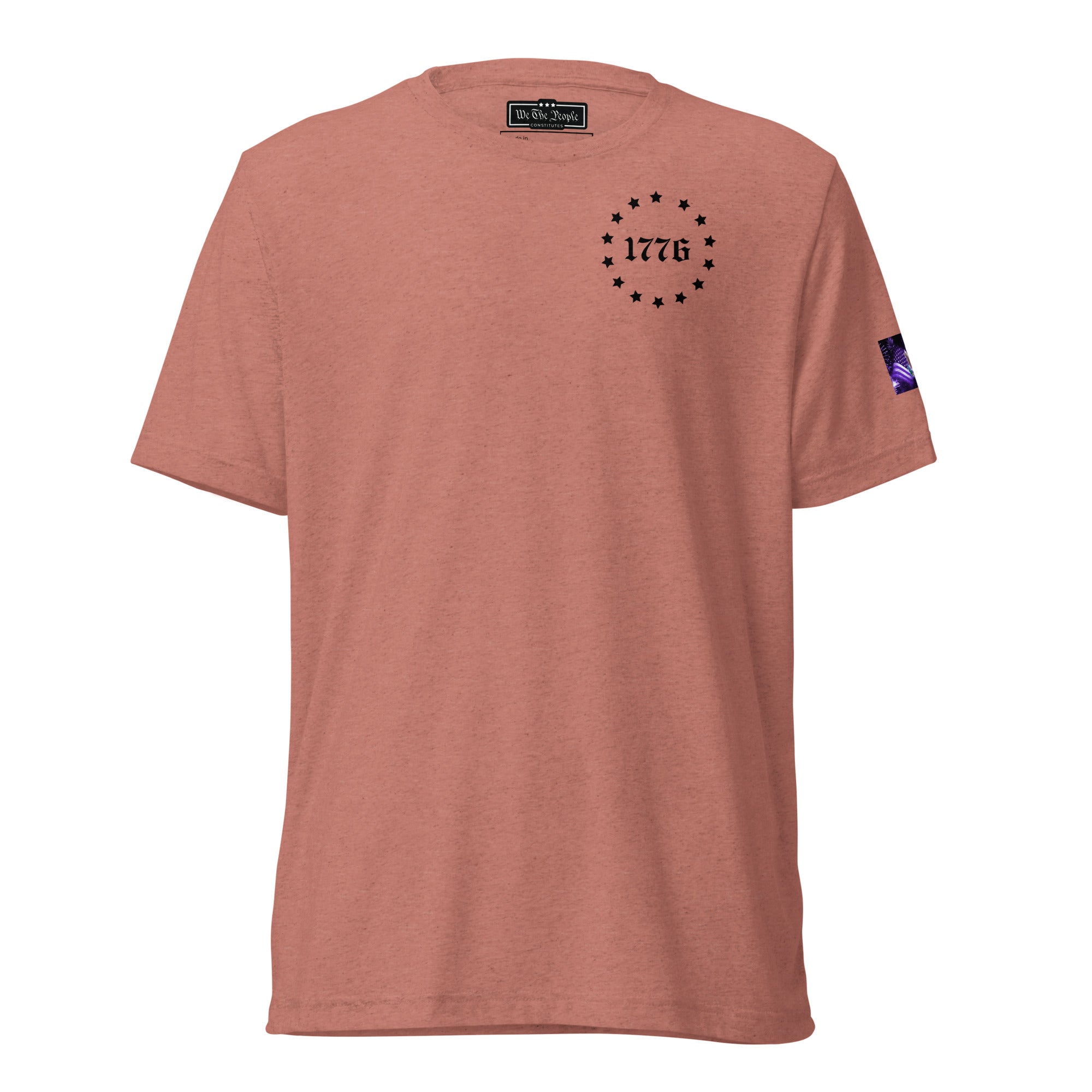 Constitutes - 1776 Political Shirt. Mauve. Sic Semper Tyrannis.