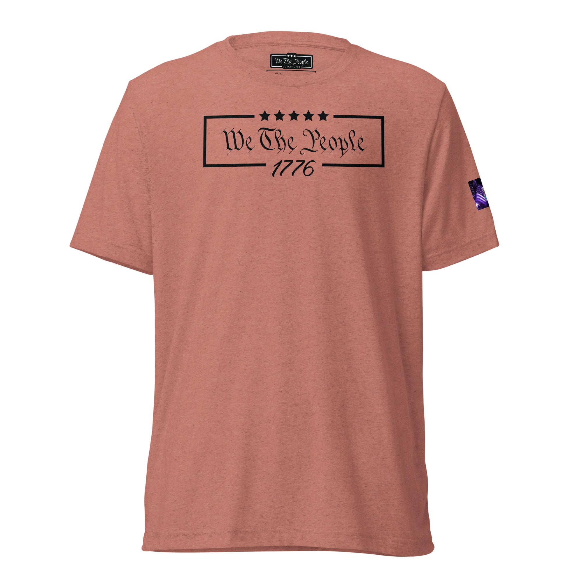 Constitutes - We The People Political Shirt. Mauve. Individual Rights. Law & Order. Meritocracy.