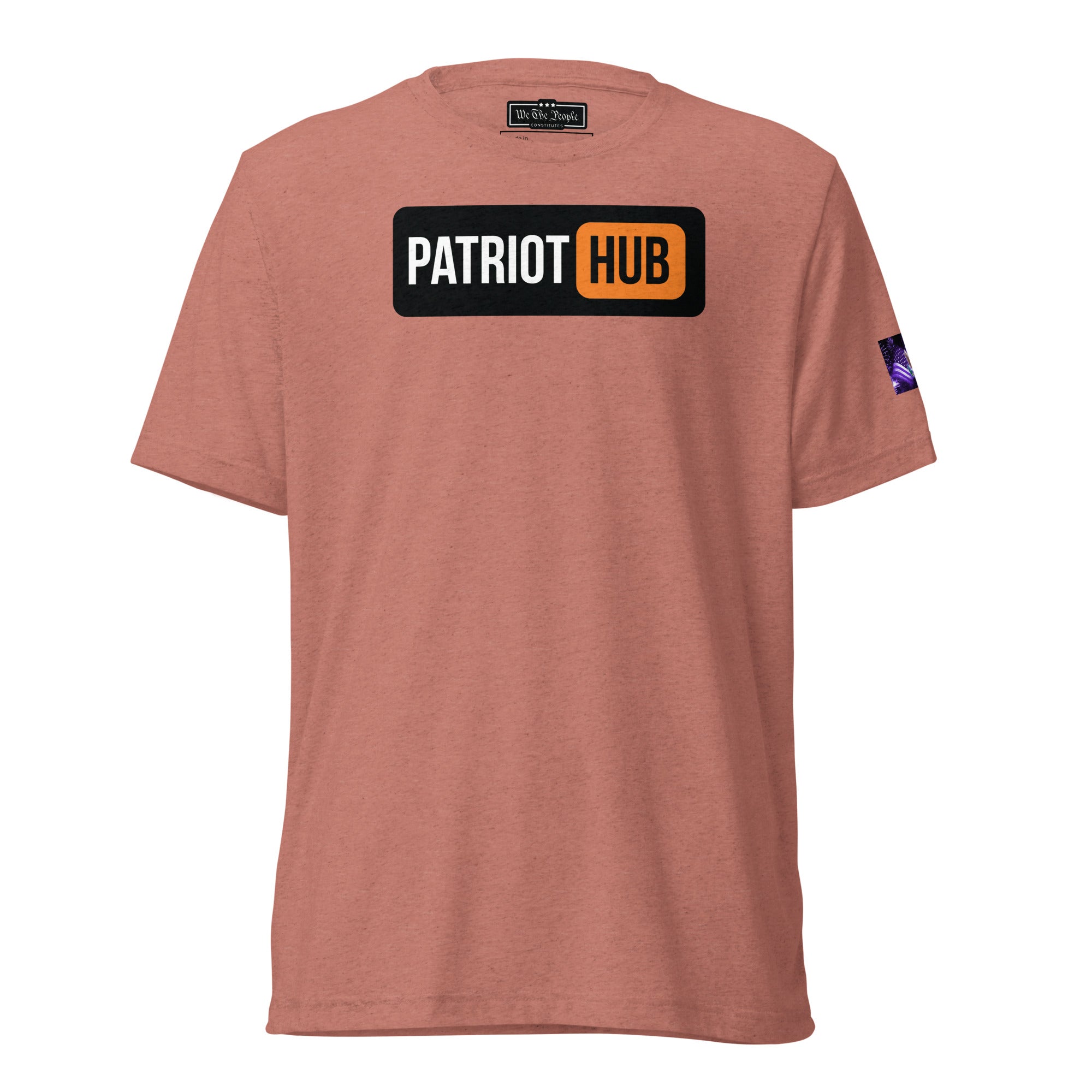 Constitutes - Patriot Hub Political Shirt. Mauve. Censor-Free. Disinformation-Free. Mandate-Free.