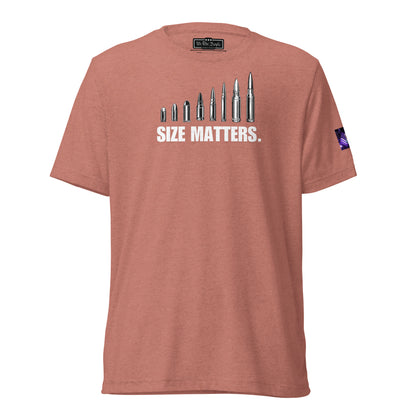 Constitutes - Size Matters Political Shirt. Mauve. The Bigger, The Better.