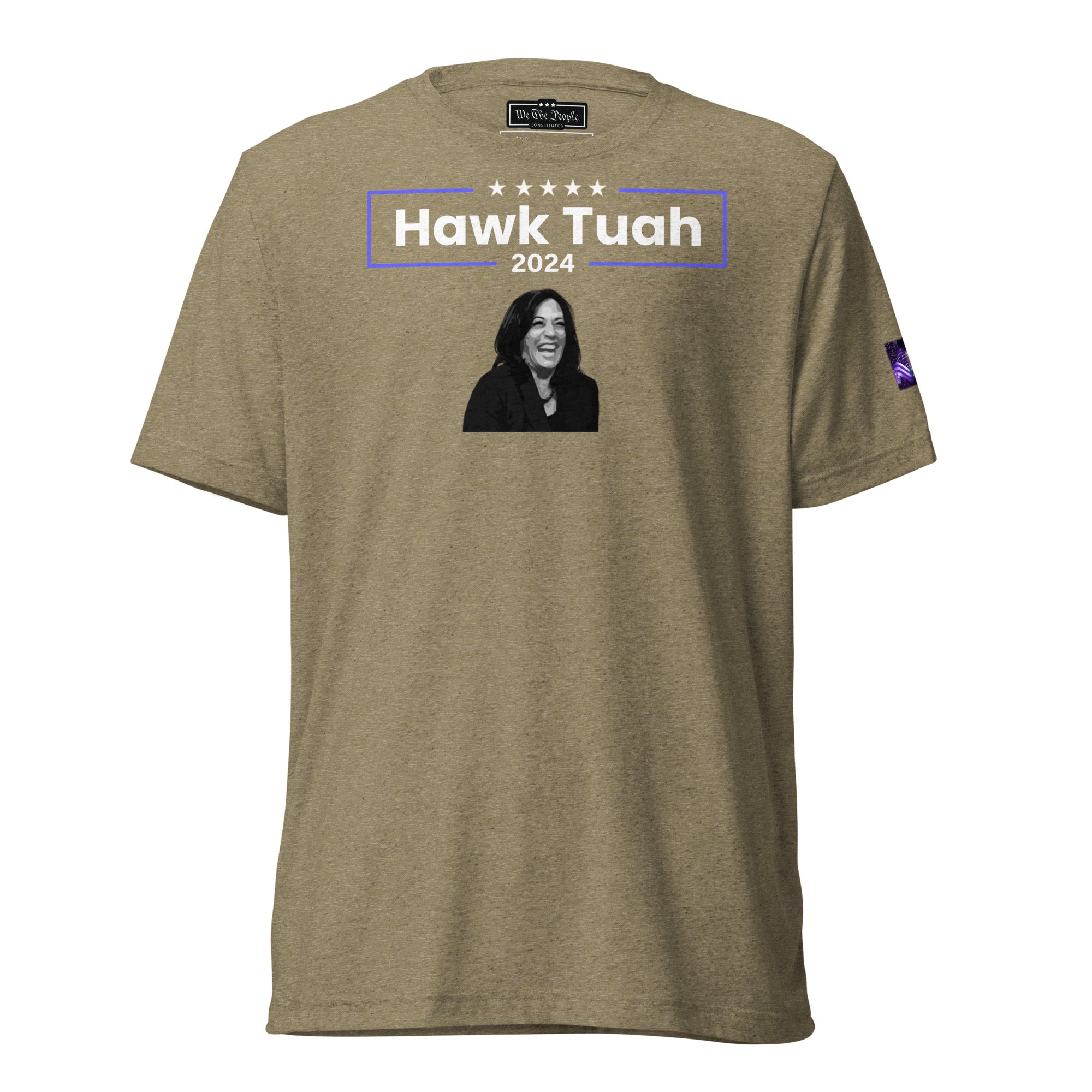 Constitutes - Hawk Tuah. Olive Political Shirt. Spit On That Thang. 