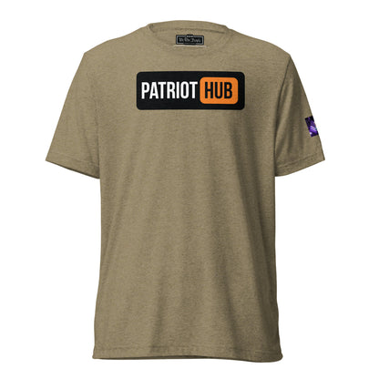 Constitutes - Patriot Hub Political Shirt. Olive. Censor-Free. Disinformation-Free. Mandate-Free.