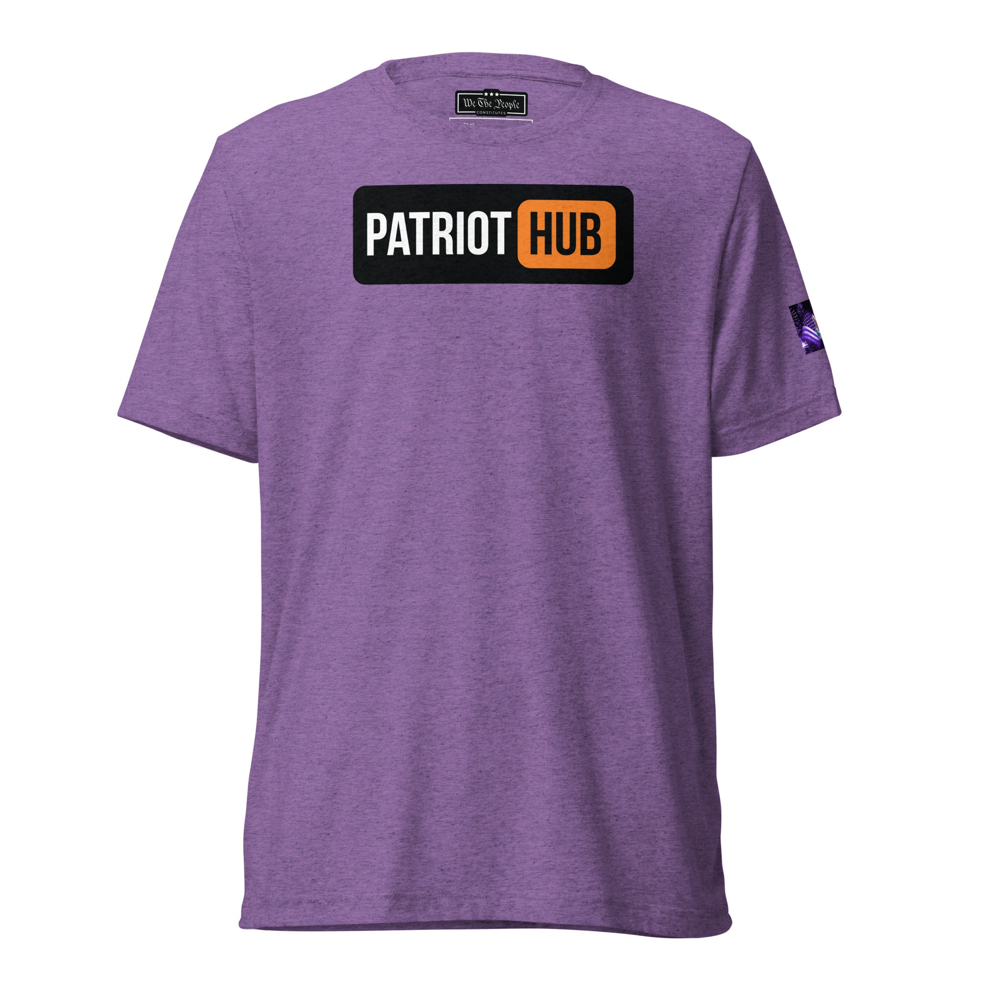 Constitutes - Patriot Hub Political Shirt. Orchid. Censor-Free. Disinformation-Free. Mandate-Free.