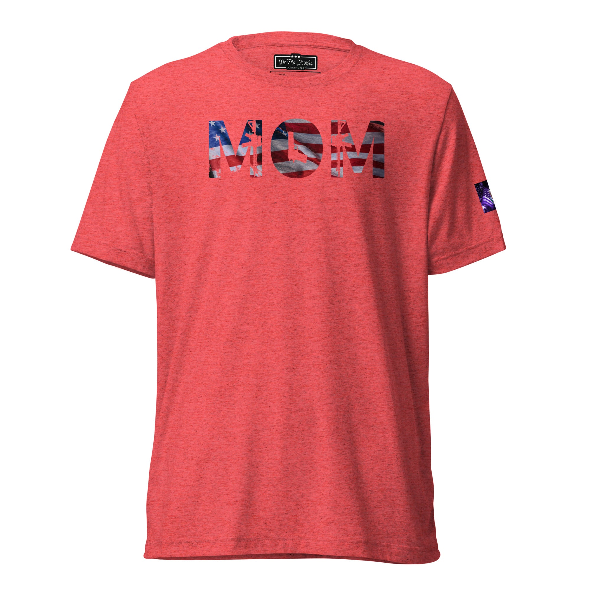 Constitutes - American Mom Political Shirt. MAGA Red. Bold. Feminine. Traditional.