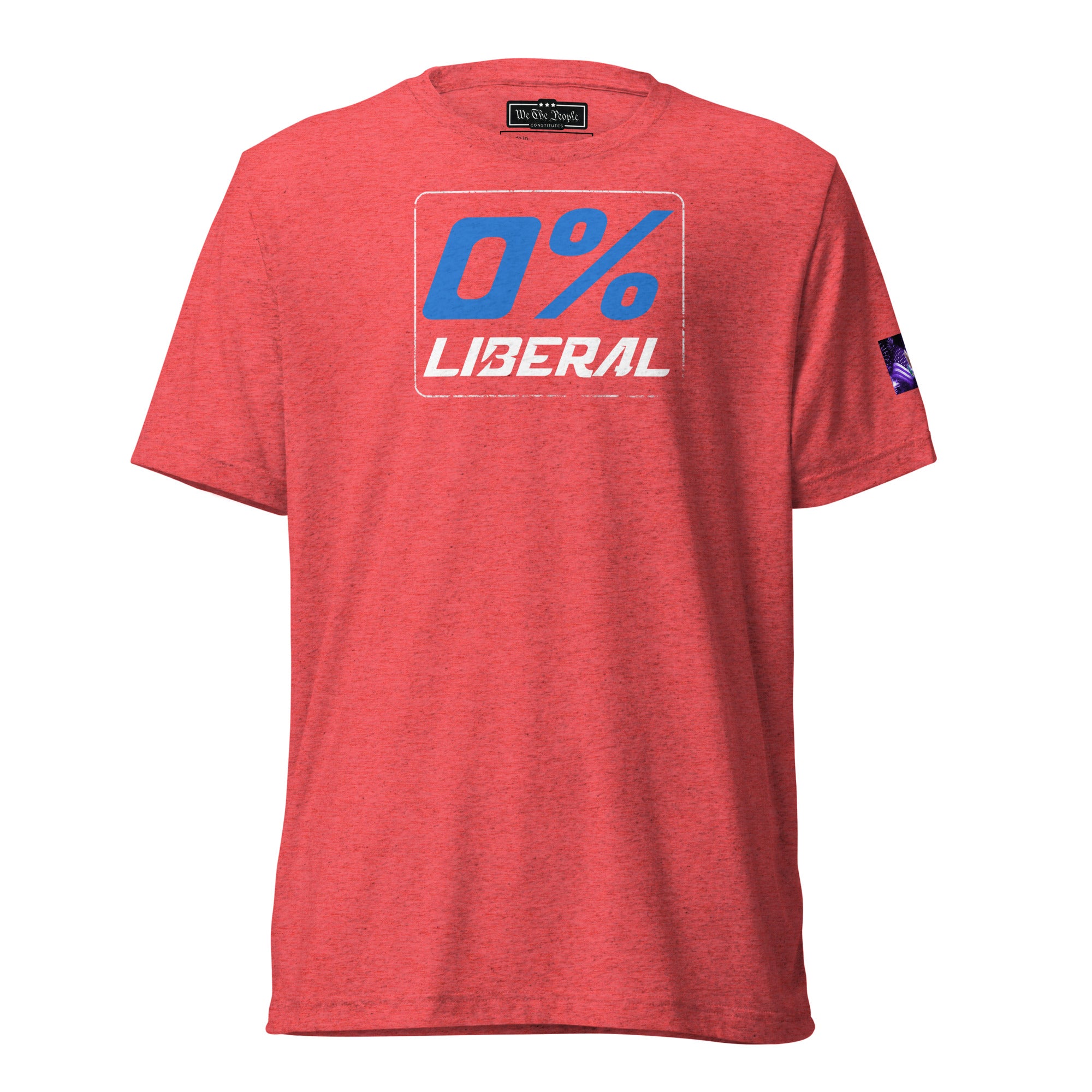 Constitutes - 0% Liberal Political Shirt. MAGA Red. Logic & Reasoning. Common Sense. Order Over Chaos.