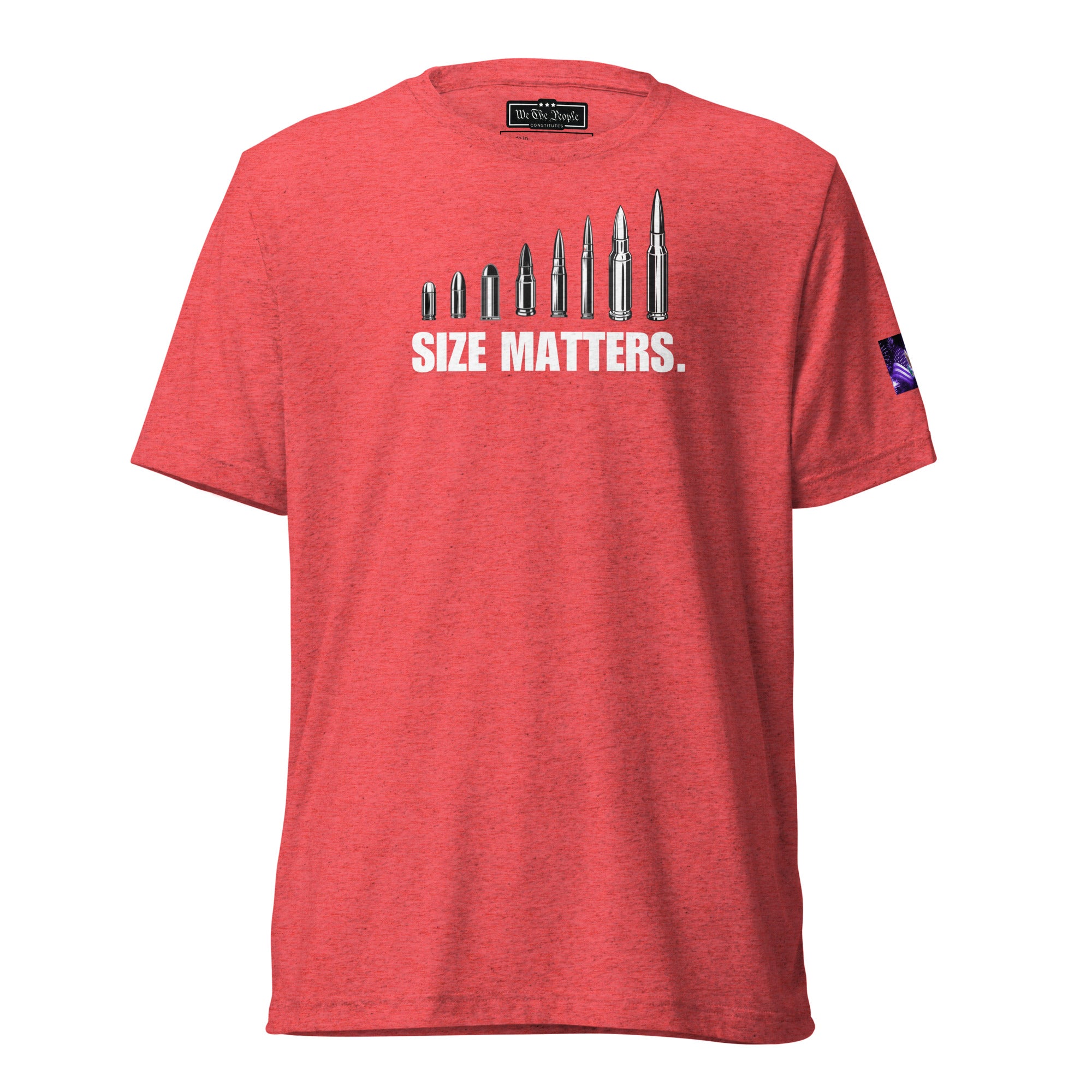 Constitutes - Size Matters Political Shirt. MAGA Red. The Bigger, The Better.