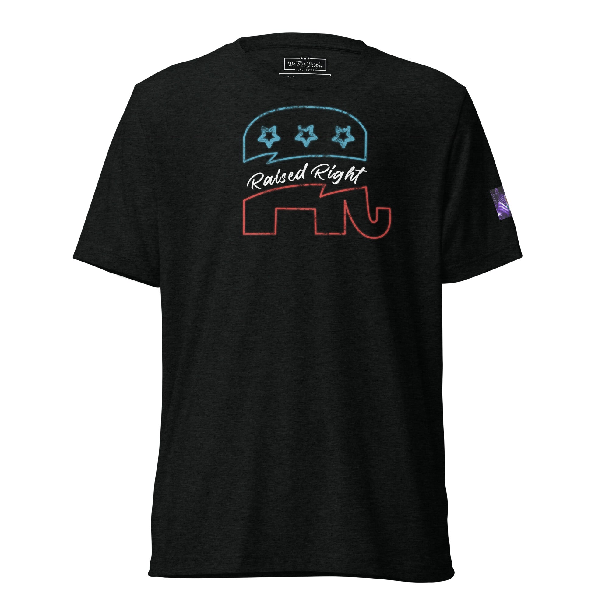 Constitutes - Raised Right Political Shirt. Jet Black. Facts Over Feelings.