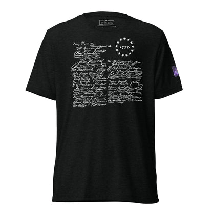 Constitutes - Founding Fathers Political Shirt. Jet Black. Give Me Liberty or Give Me Death.