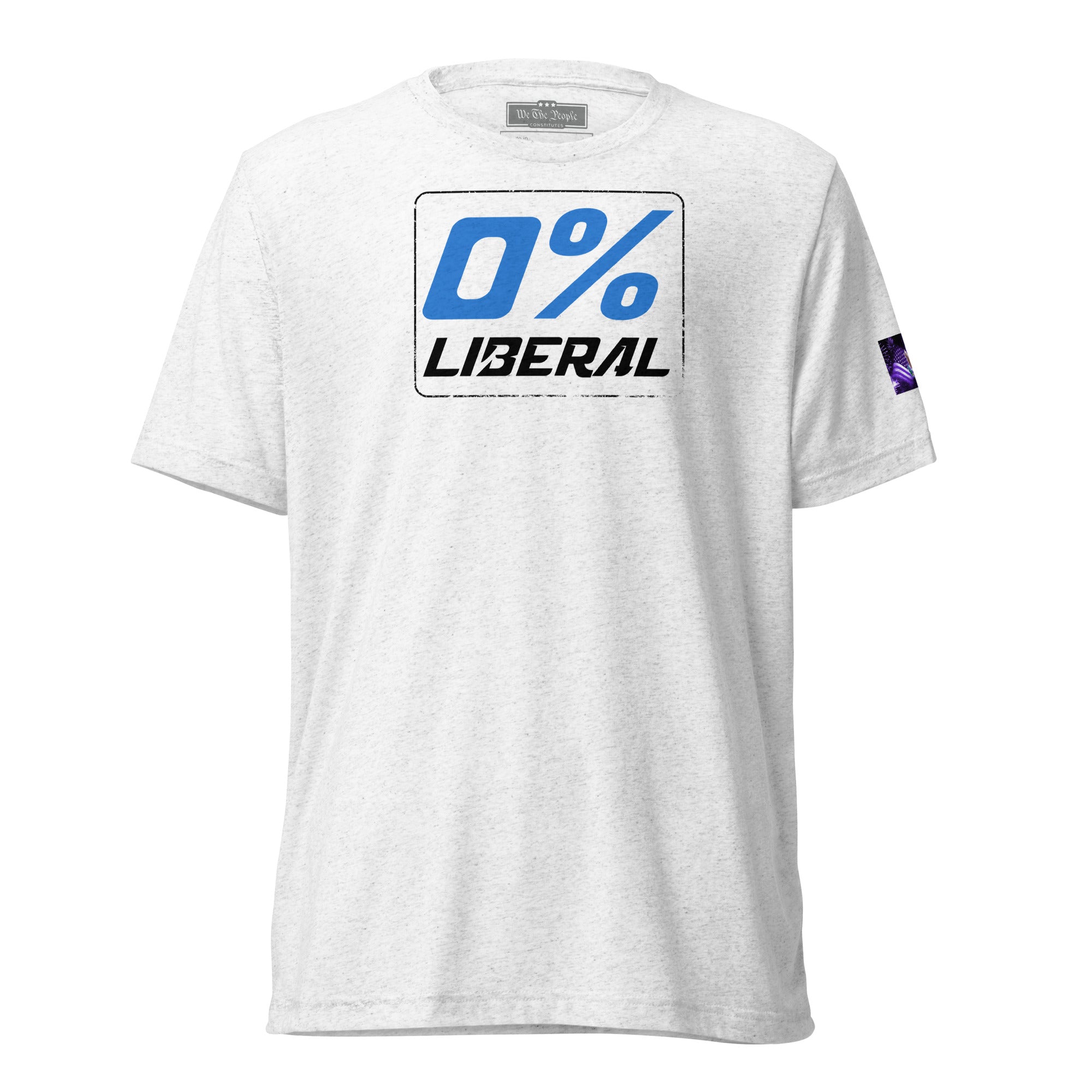 Constitutes - 0% Liberal Political Shirt. White. Logic & Reasoning. Common Sense. Order Over Chaos.