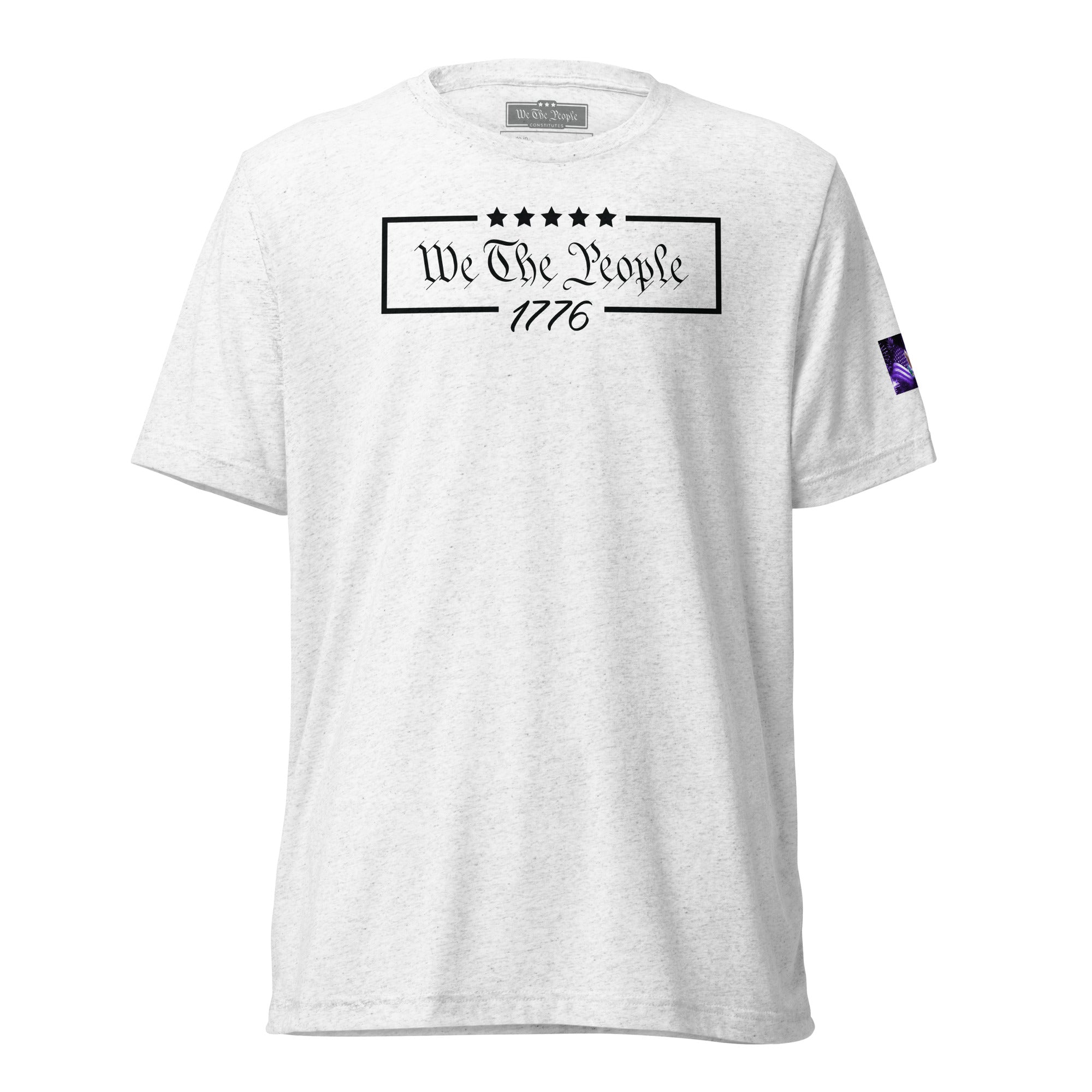 Constitutes - We The People Political Shirt. White. Individual Rights. Law & Order. Meritocracy.